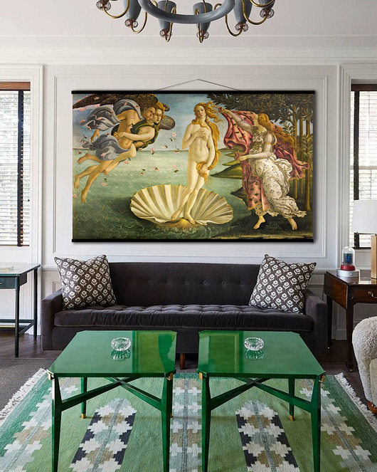 grafiki i ilustracje Duży obraz na płótnie - Narodziny Venus - Sandro Boticelli