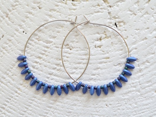 Silver hoops Made by Magda