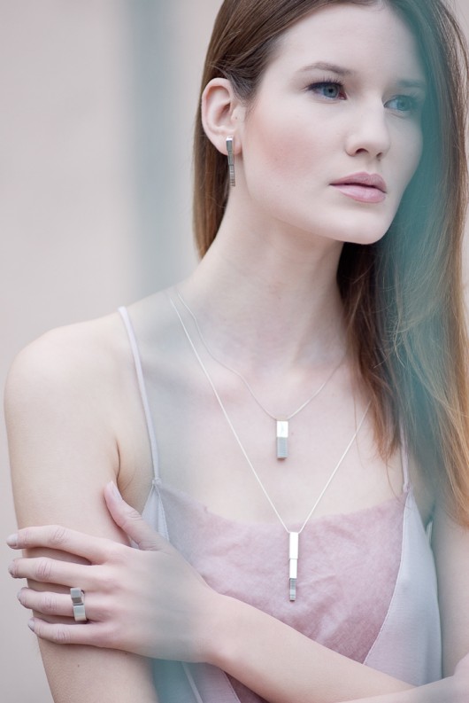 kolczyki z kolekcji EDGY/ SILVER/KRZEMIEŃ Daria Siwiak Jewellery