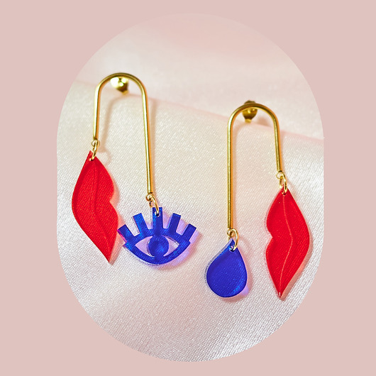 kolczyki z żywicy Kolczyki OKO i USTA