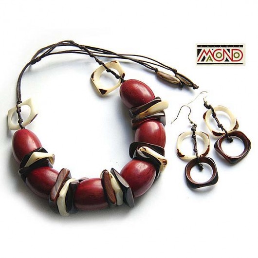 Komplet z kokosu i tagua (9)    Galeria Macondo