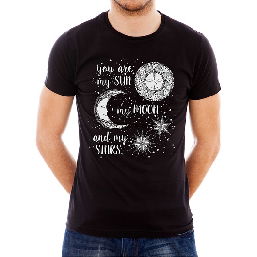 t-shirty męskie Koszulka  z nadrukiem Sun, moon, stars