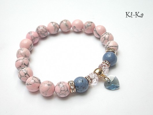 Denim and pink /09.08.15/ - bransoletka KiKa pracownia