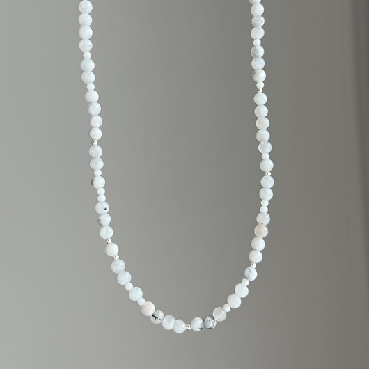 korale Naszyjnik PEŁNIA KAMIEŃ KSIĘŻYCOWY kamienie naturalne