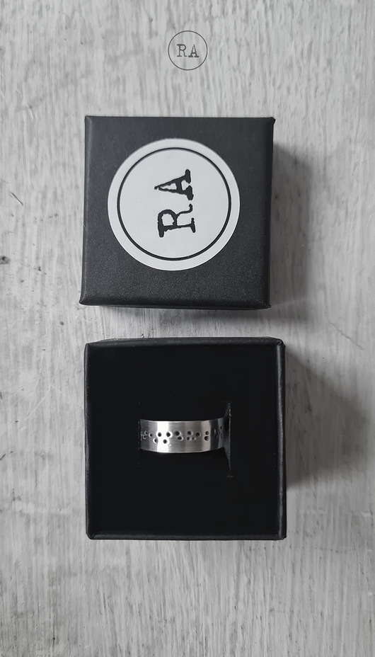 pierścionki srebrne DOTS-1 pierścionek ze srebra obrączka unisex