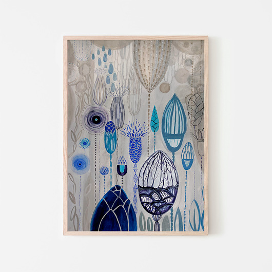 Plakat 30x40 cm - blękitna łąka Gabriela Krawczyk