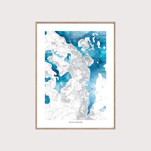 plakaty Plakat  mapa Stavanger Norwegia