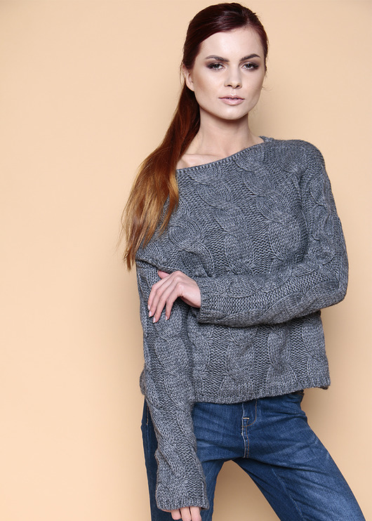 Sweter  z warkoczem LC LUCJA
