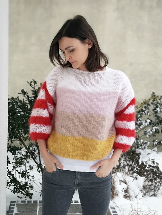 swetry damskie  Sweter Red Stripes