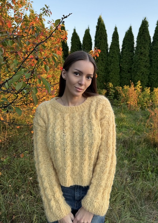 swetry damskie Sweter w warkocze