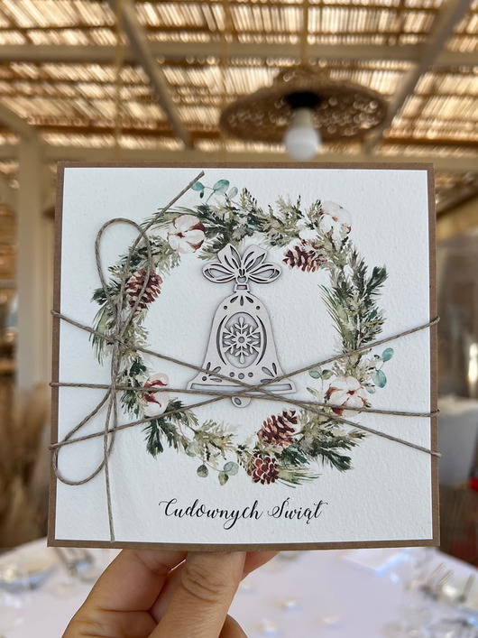 kartki świąteczne Wyjątkowa ręcznie robiona kartka świąteczna na Boże Narodzenie