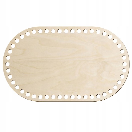 skrzynki, kufry i pudła Baza do Koszyka Dno Spód Drewniany do Makramy Szydełkowania 27x16cm 6mm EKO
