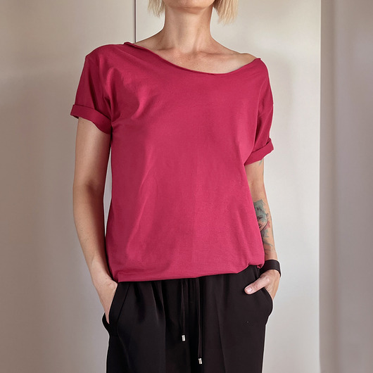 t-shirt damskie Żurawina Oversize
