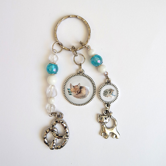 breloki Breloczek - Lisek, jeż, kot, precel