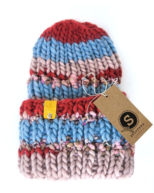 czapki damskie WOOLY COLOR "7"ciepła wełniana czapka