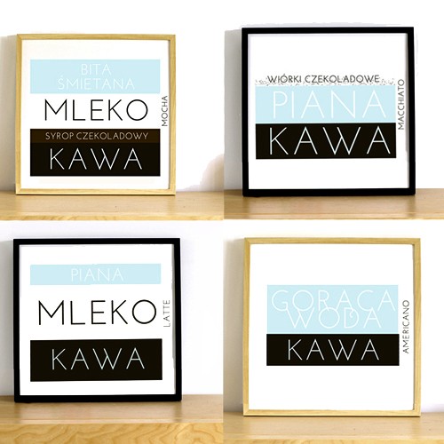4 kawy proszę. Plakaty. ONE MUG A DAY