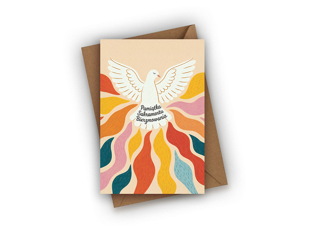 kartki okolicznościowe - wydruki Kartka na Bierzmowanie- Pamiątka Sakramentu Bierzmowania