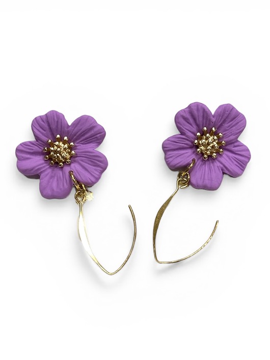 kolczyki z masy plastycznej Kolczyki kwiatowa łąka z gliny polimerowej