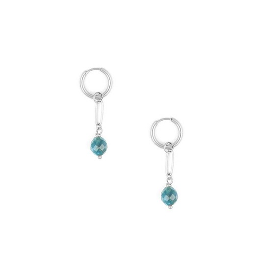 kolczyki - inne Kolczyki z Oliwką Apatytu Srebrna stal szlachetna 12mm