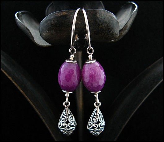 Kolczyki LUXURY- Jadeit Jagodowy w Ornamentach Little Dreamer