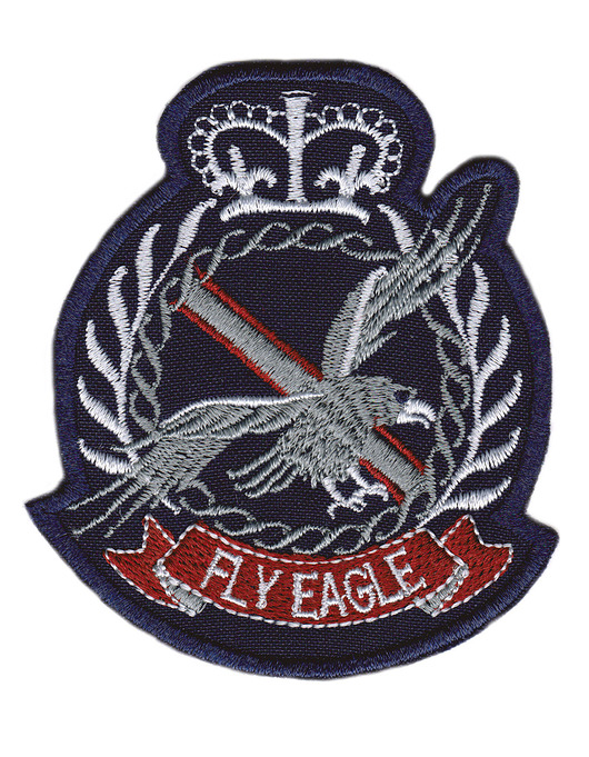 naszywki na ubrania Naszywka naprasowanka FLYEAGLE SZARA termoprzylepna haft 8x9,3cm