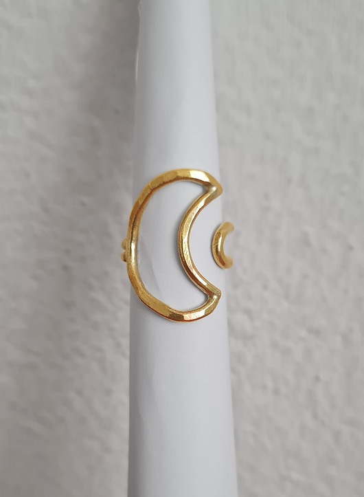 pierścionki złote Pierścionek MOON złocony na wymiar