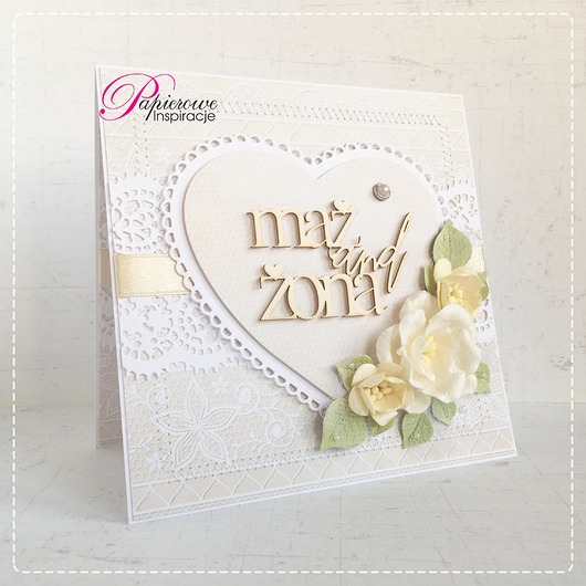 kartki scrapbooking Kartka pamiątka z okazji ślubu mąż & żona