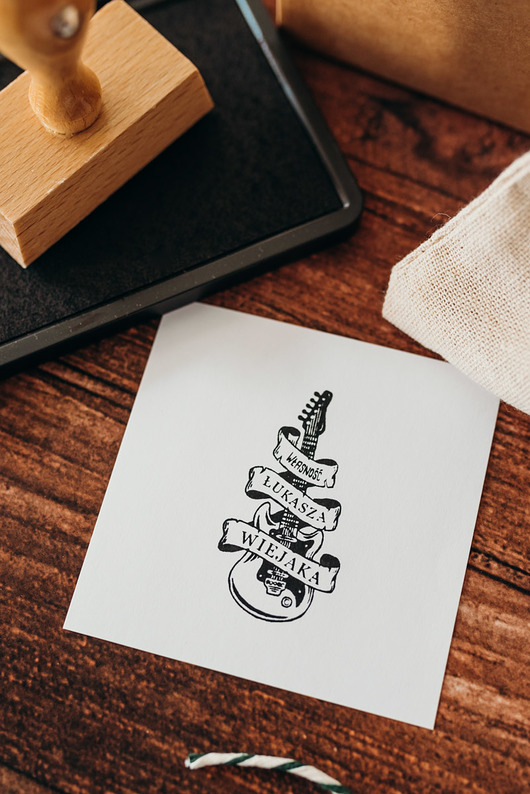 stemple Stempel Ex Libris "Gitara" - Zestaw prezentowy