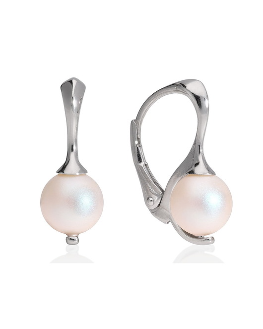 kolczyki swarovski Kolczyki angielskie opalizująca perła Swarovski