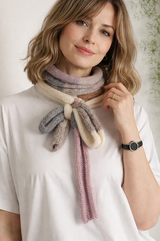 szale damskie Szaliko - długi szalik w odcieniach beżu