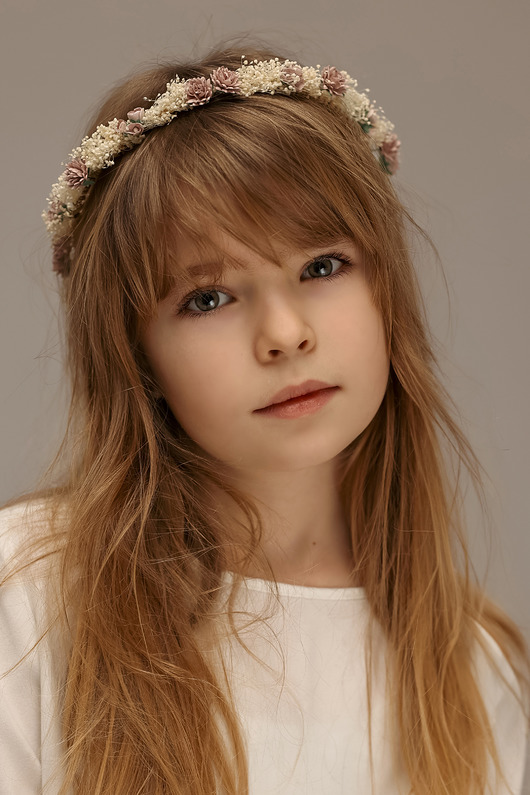 wianki komunijne Wianek na głowę z suszonych kwiatów n.30731