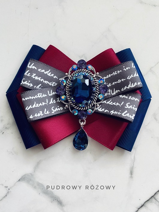 broszki Brosza z niesamowitym granatowym kryształem NEW