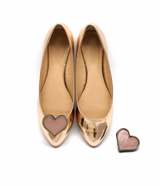 I love U Pink Gold - klipsy do butów Coquet