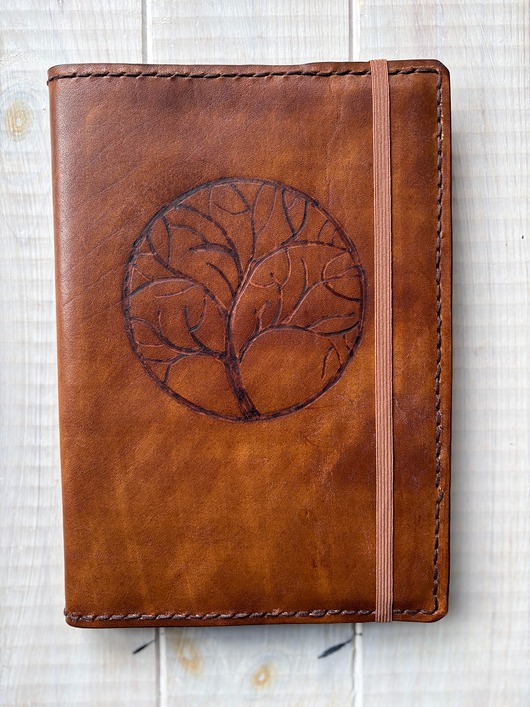 kalendarze i plannery Skórzana okładka na notes/kalendarz brązowa