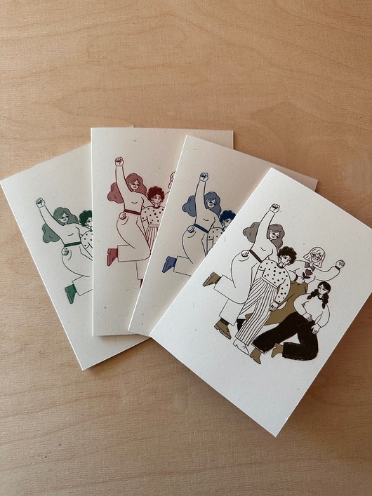 kartki okolicznościowe - wydruki Kartka składana GIRL POWER