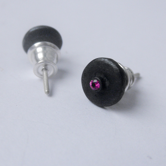 kolczyki z kamieniami Kolczyki OKRĄG