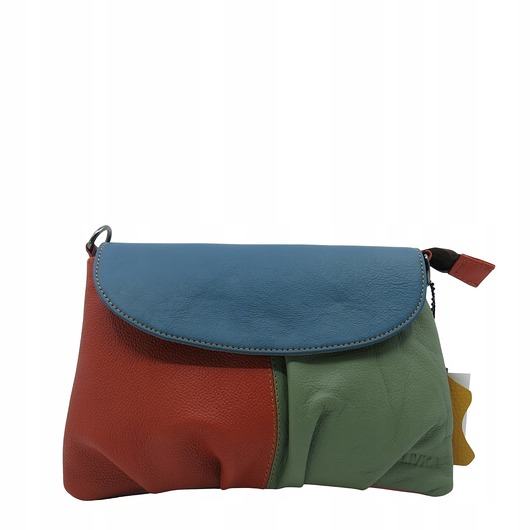 torby na ramię Kopertówka skórzana unikatowa torebka damska handmade upcycling OLIVKA