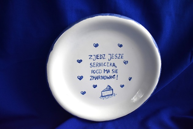 patery i talerze Talerz ceramiczny rustykalny na ciasto