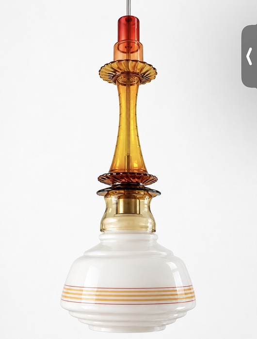 lampy wiszące Lampa wisząca szklana artdeco prl vintage retro