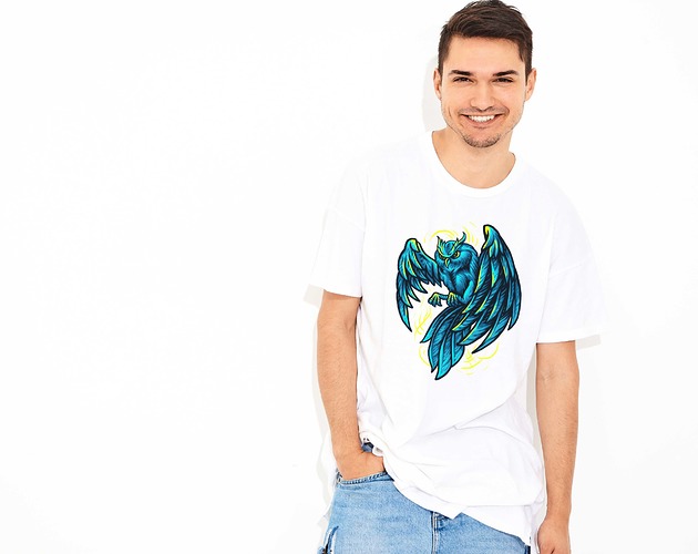 Koszulka organiczna z nadrukiem Owl ART ORGANIC