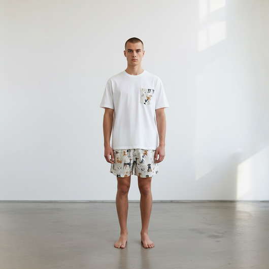 moda - inne Piżama Unisex bawełniana w pieski