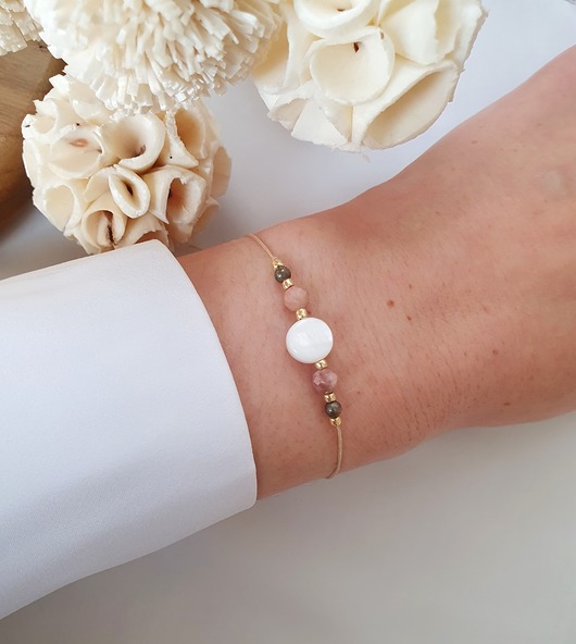 bransoletki na sznurku Bransoletka z pirytem