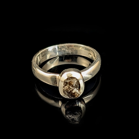 pierścionki srebrne Pierścionek czarny diament