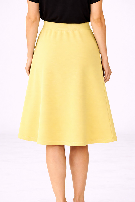 spódnice midi Spódnica Trapezowa  ,,NOEL" Żółty