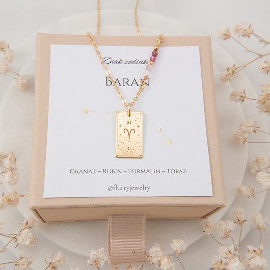złote naszyjniki Znak zodiaku - Karta tarota - Baran