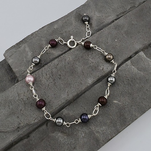 bransoletki z kamieni naturalnych Kolorowe perły - bransoletka