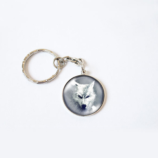 breloki Breloczek - Biały wilk