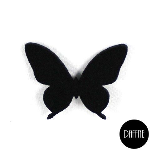 Broszka Black Felt Butterfly by Daffne LOVINA PRINTS