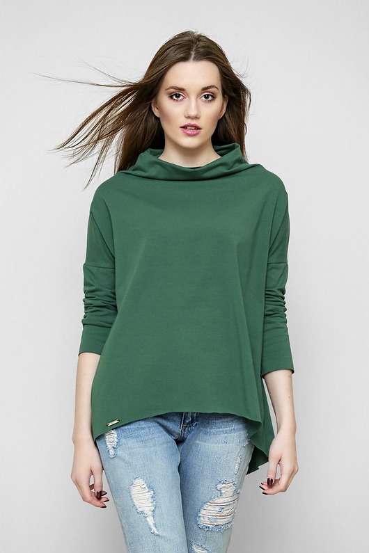 Bluzka oversize Lily butelkowa zieleń Freeshion