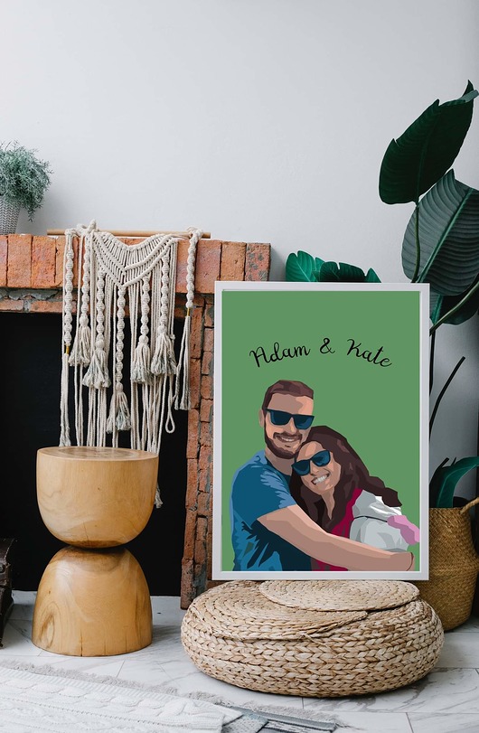 grafiki i ilustracje Portret pary spersonalizowany